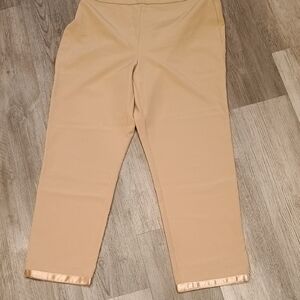 JM Collection Tan Straight Leg Pants